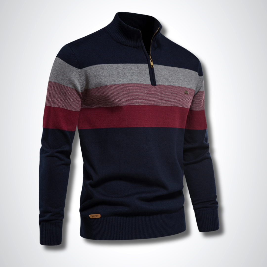 Half-Zip Cotton Jumper