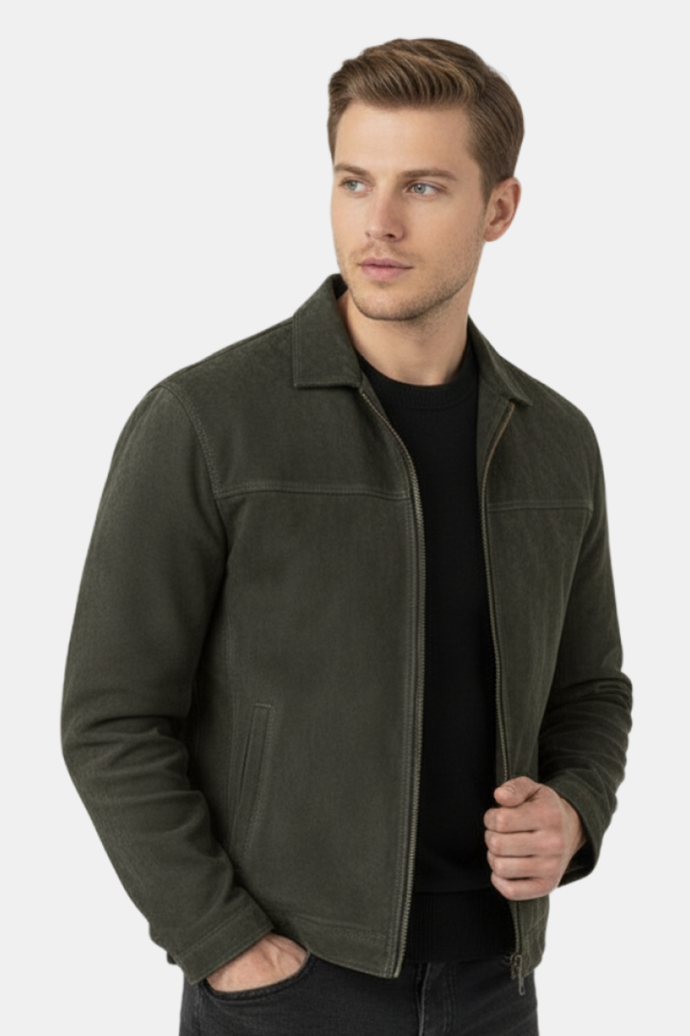 Minimalist Suede Jacket