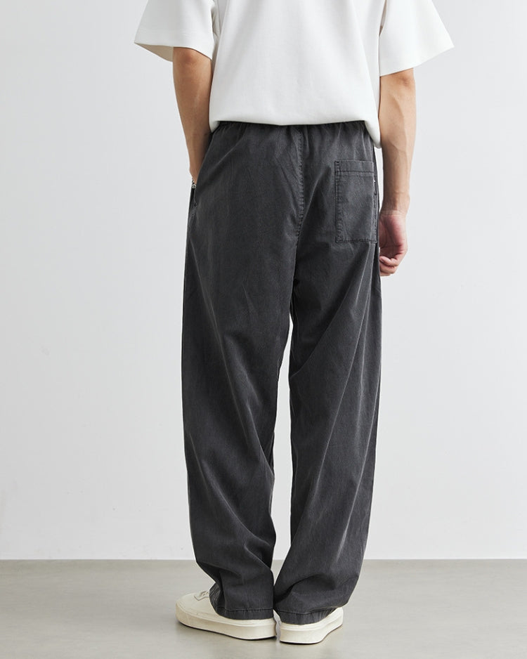 Tencel Jogger Pants with Fine Drawstrings and Loose Fit