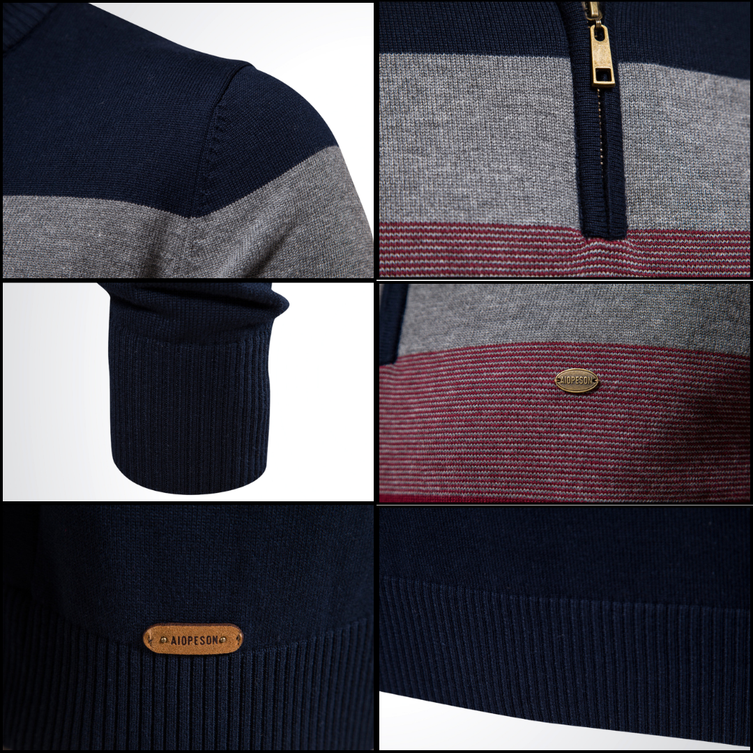 Half-Zip Cotton Jumper