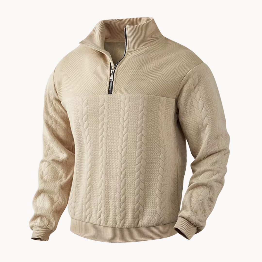 Cable Quarter Zip Pullover