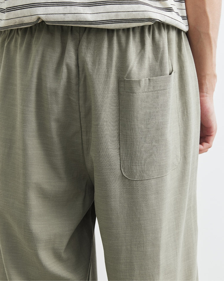 Wide Waist Linen Pants