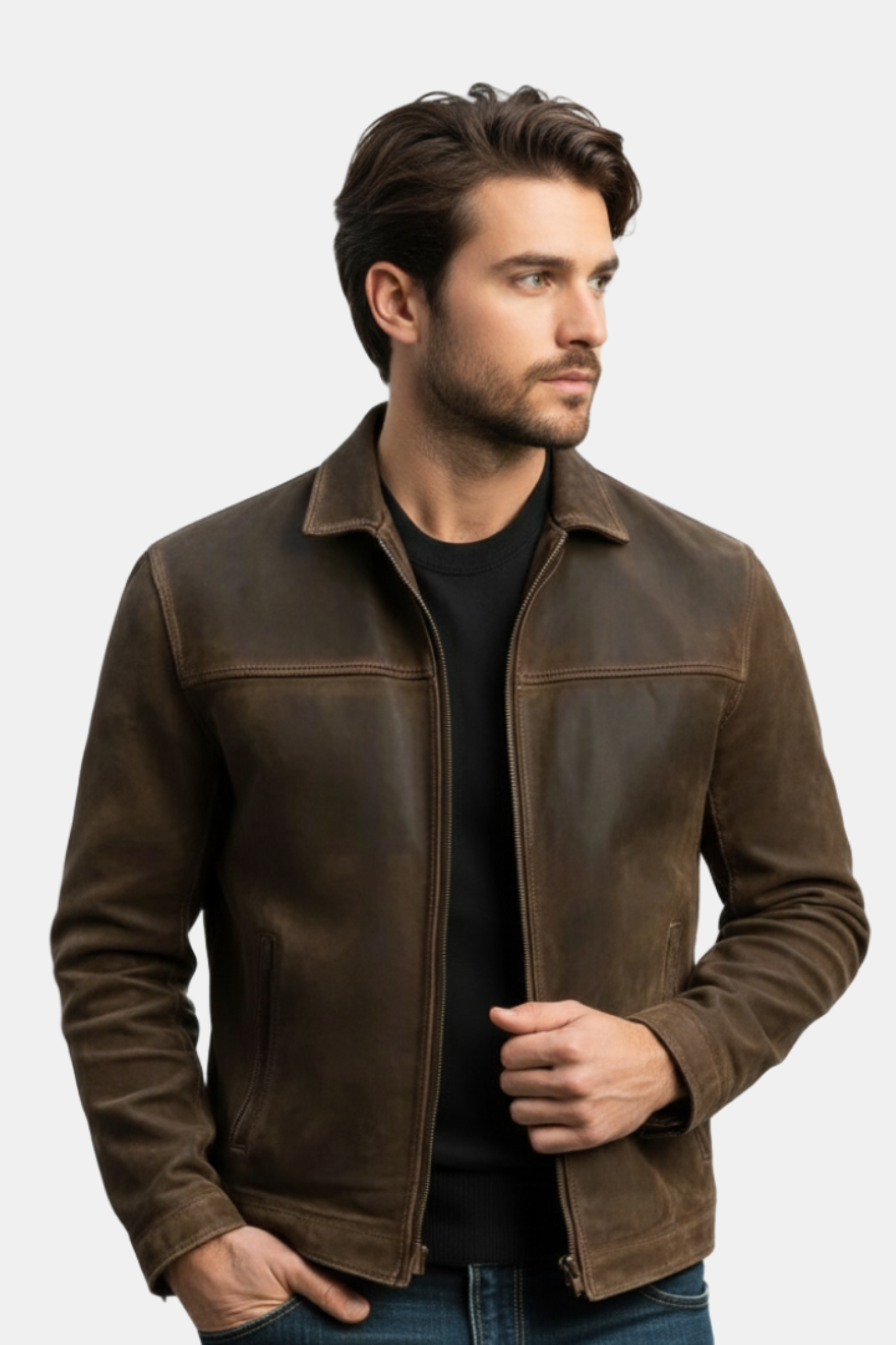 Minimalist Suede Jacket