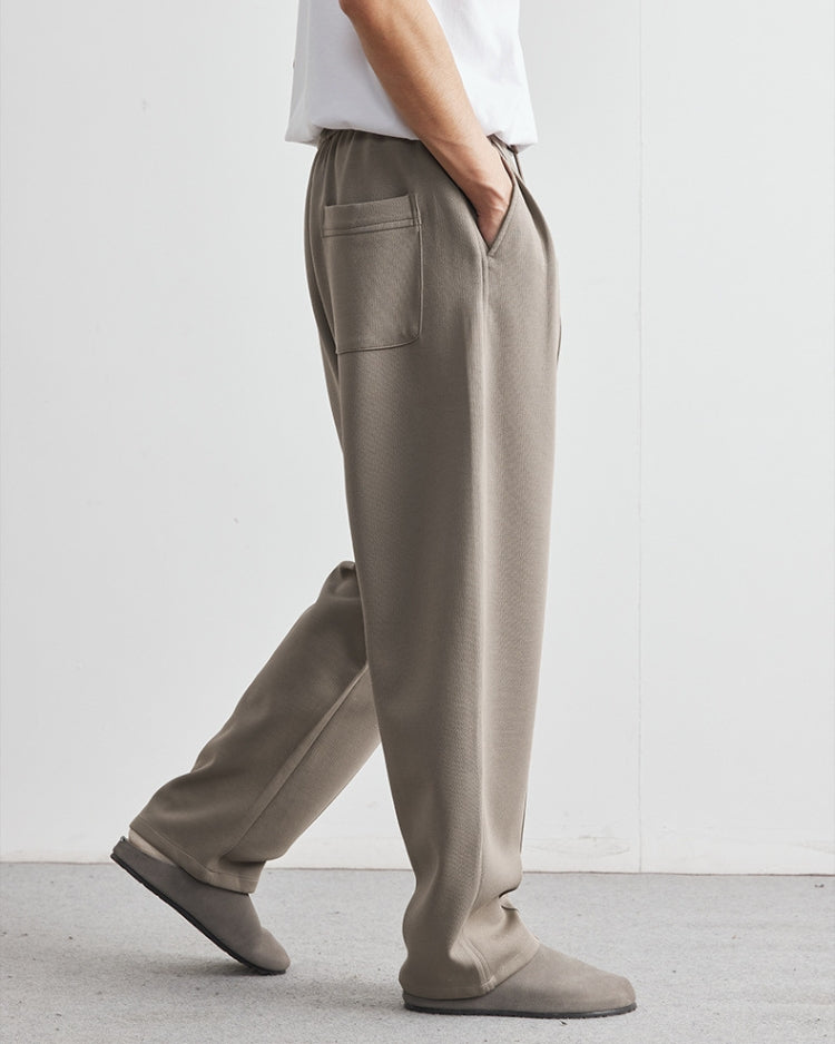 Soft Feel Straight-Leg Drawstring Pants