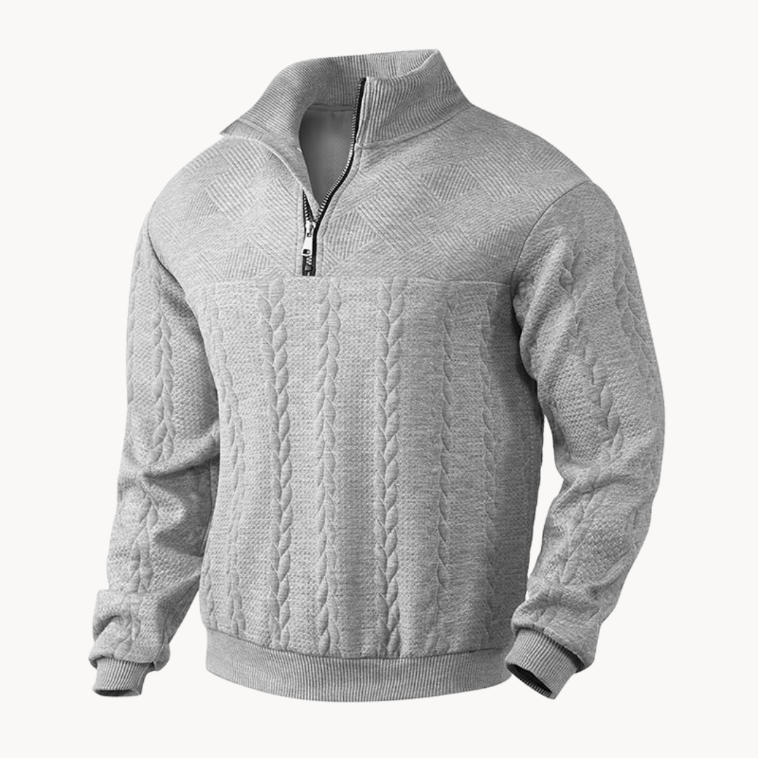 Cable Quarter Zip Pullover