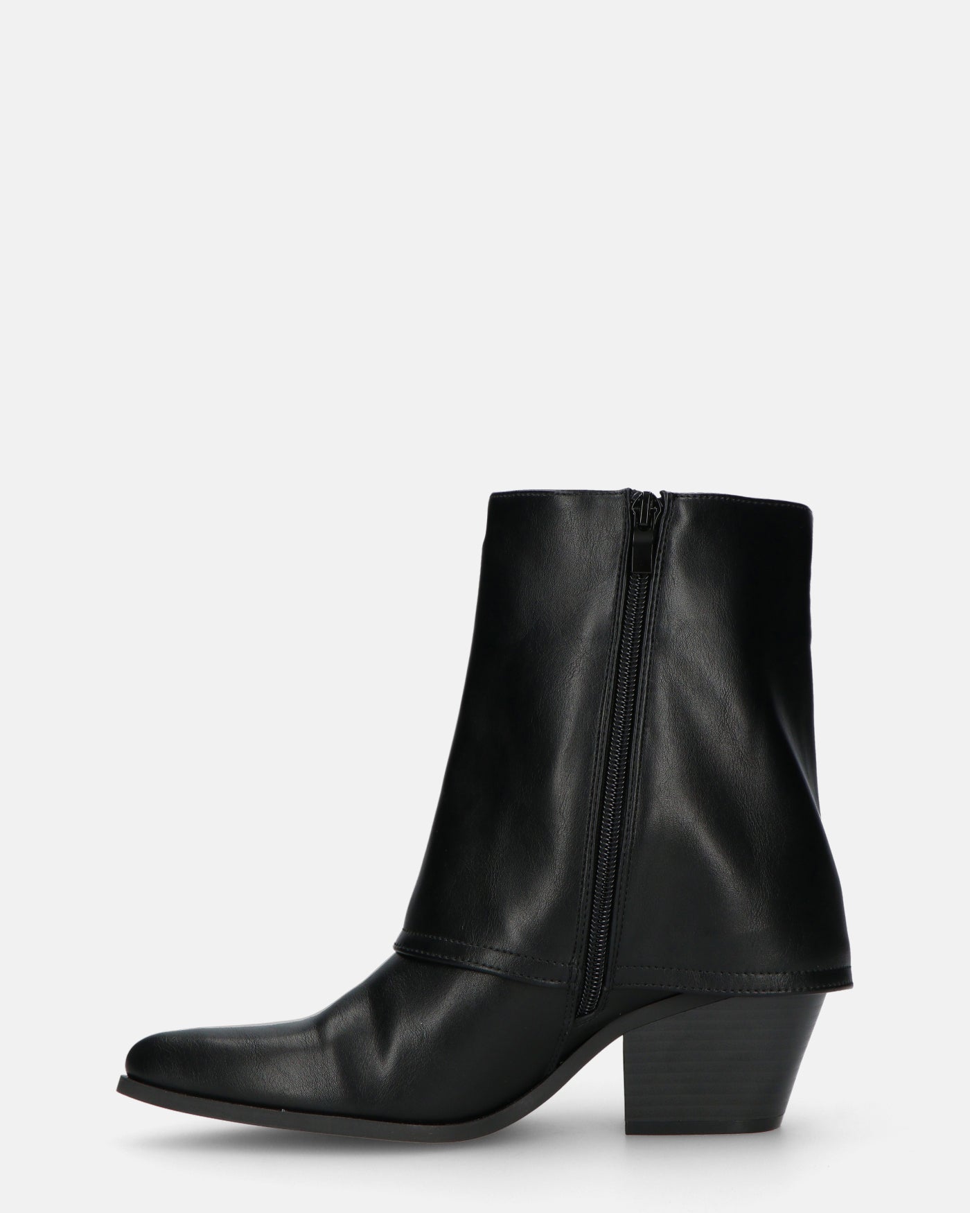 AINA - Black Ankle Boots With Fold