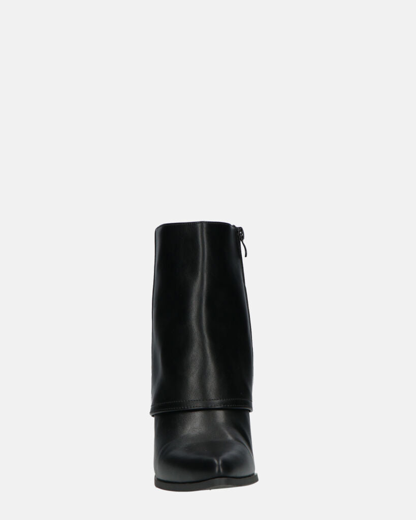 AINA - Black Ankle Boots With Fold