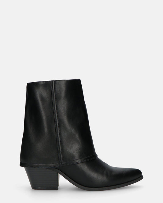 AINA - Black Ankle Boots With Fold