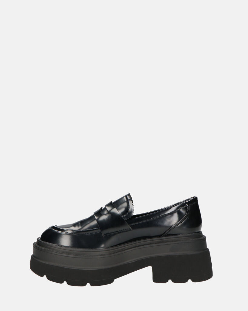 BICE - Black Platform Loafers
