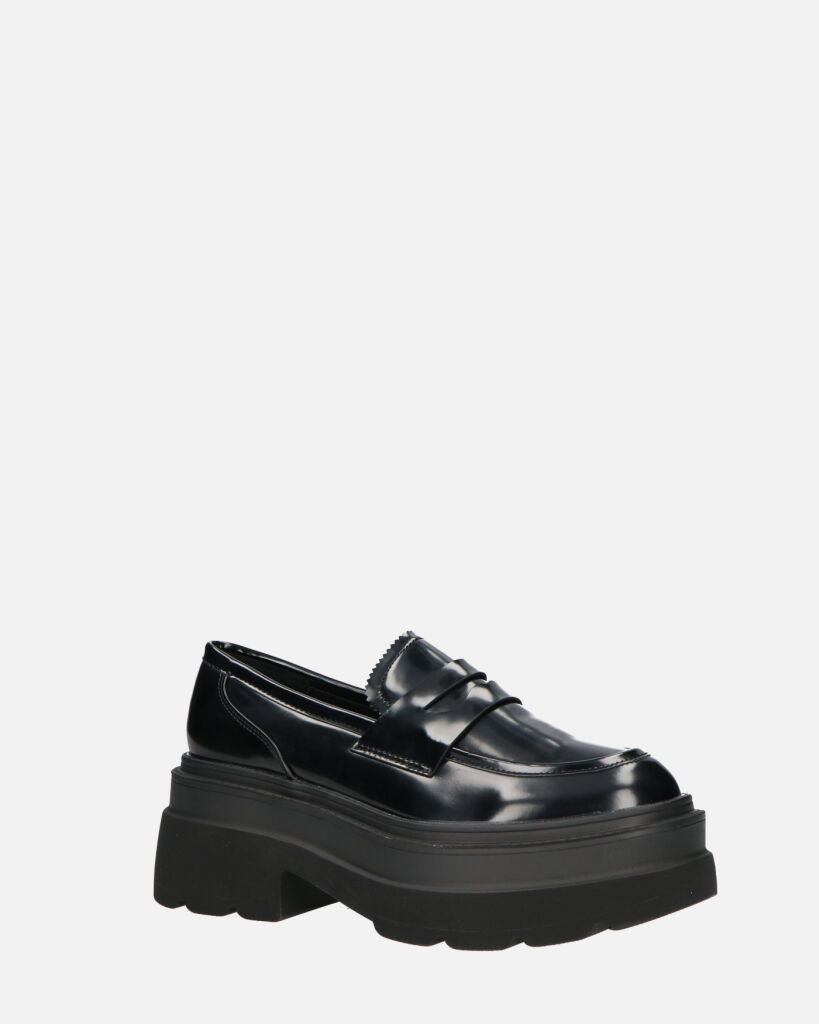 BICE - Black Platform Loafers