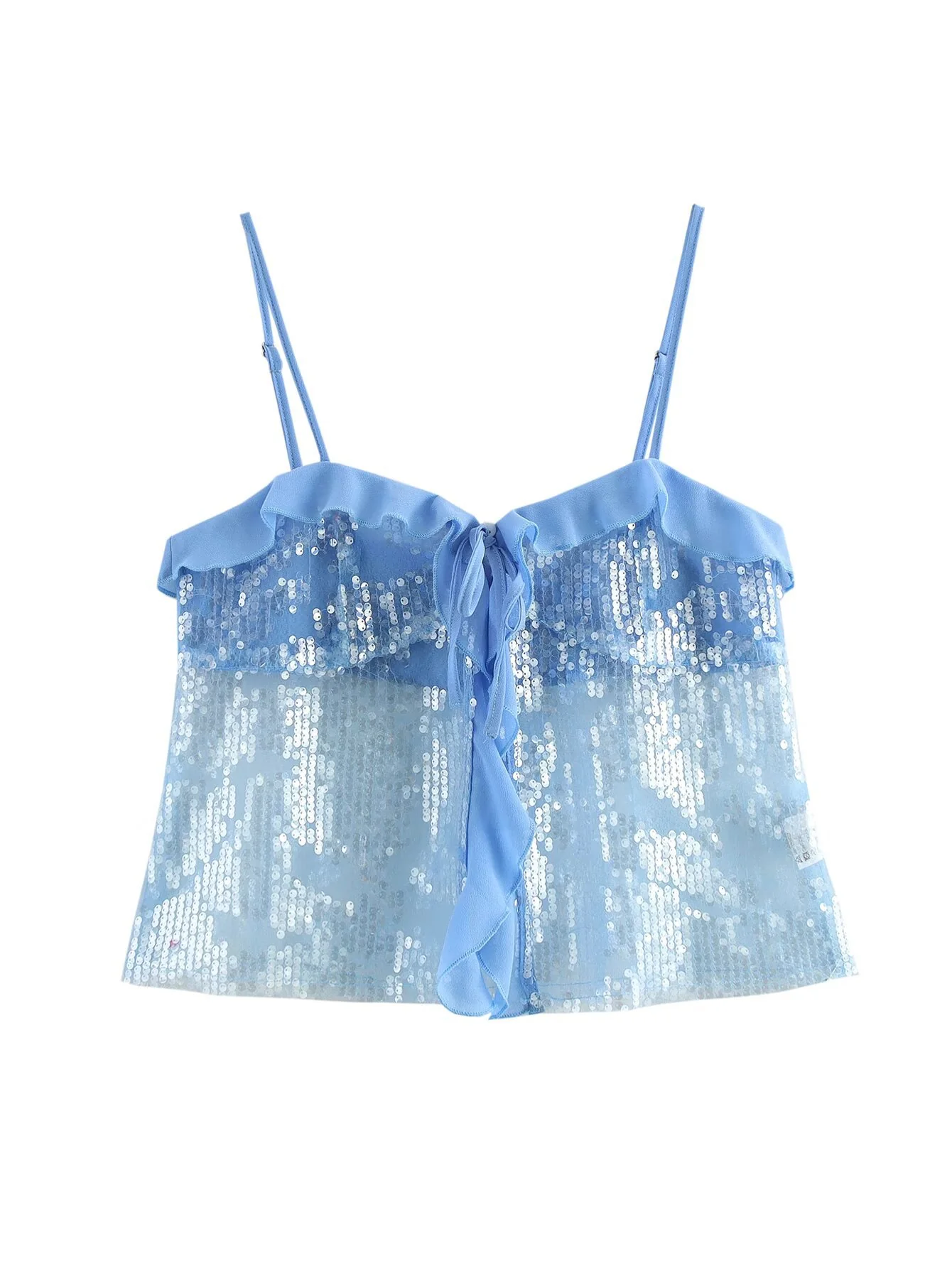 Sequin Ruffle Cami