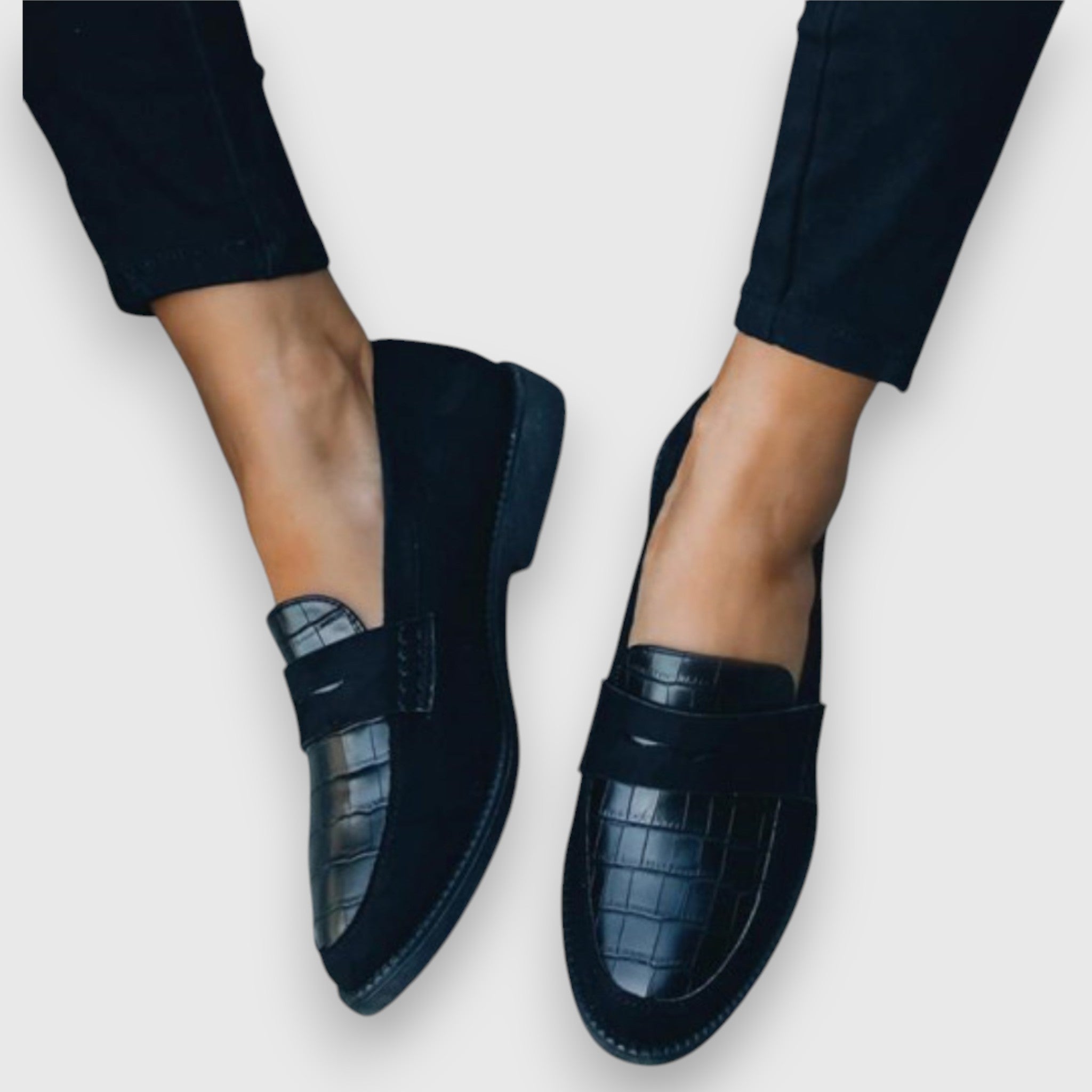 Croc - Effect Loafers