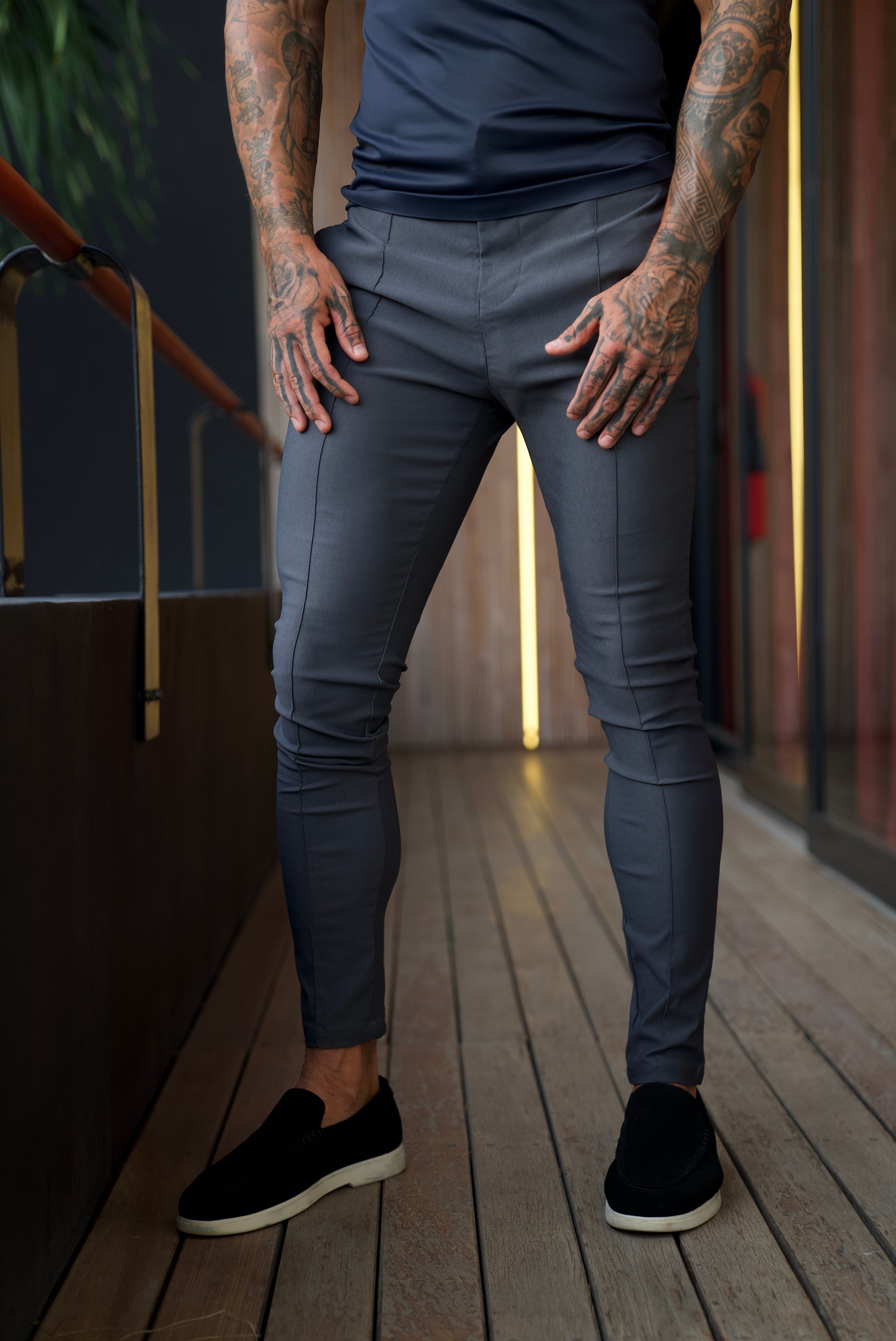 Wrinkle-Free Slim Fit Trousers