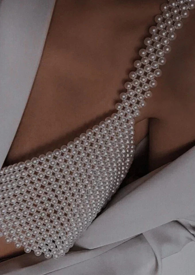Beaded Pearl Crop Top