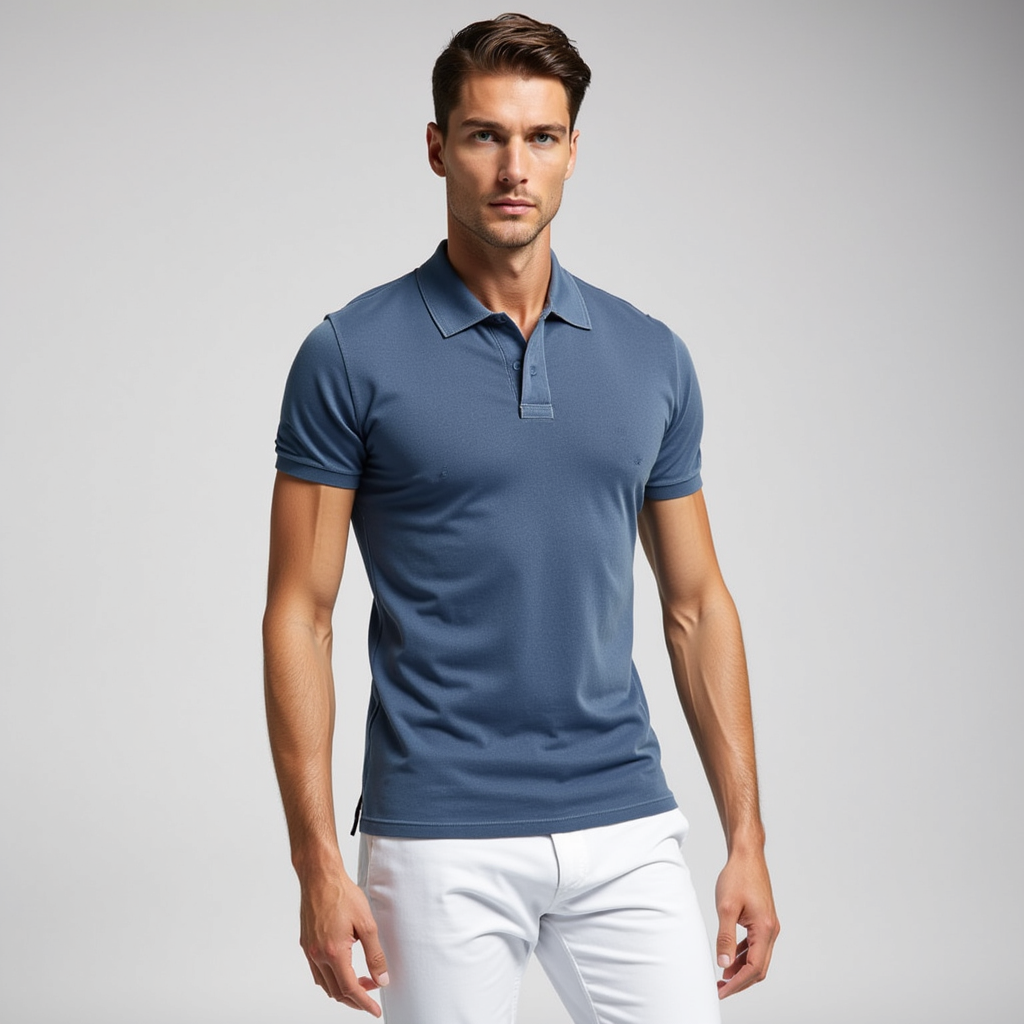 Faded Effect Polo Shirt