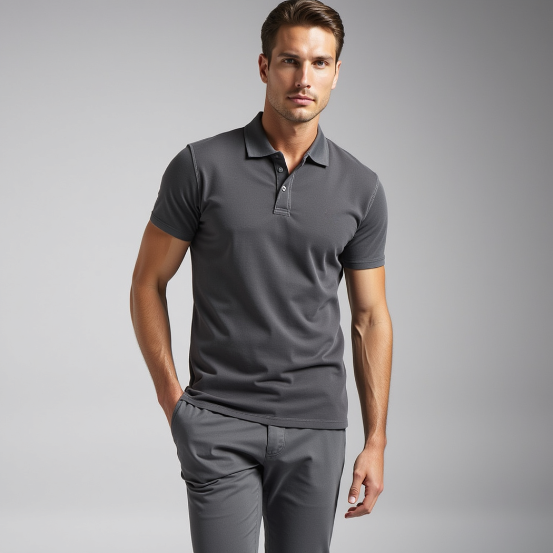 Faded Effect Polo Shirt