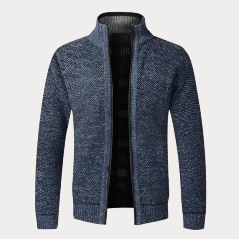 Fleece-Lined Knit Jacket