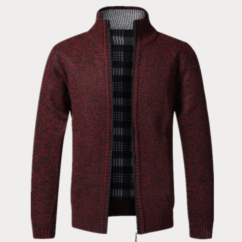 Fleece-Lined Knit Jacket