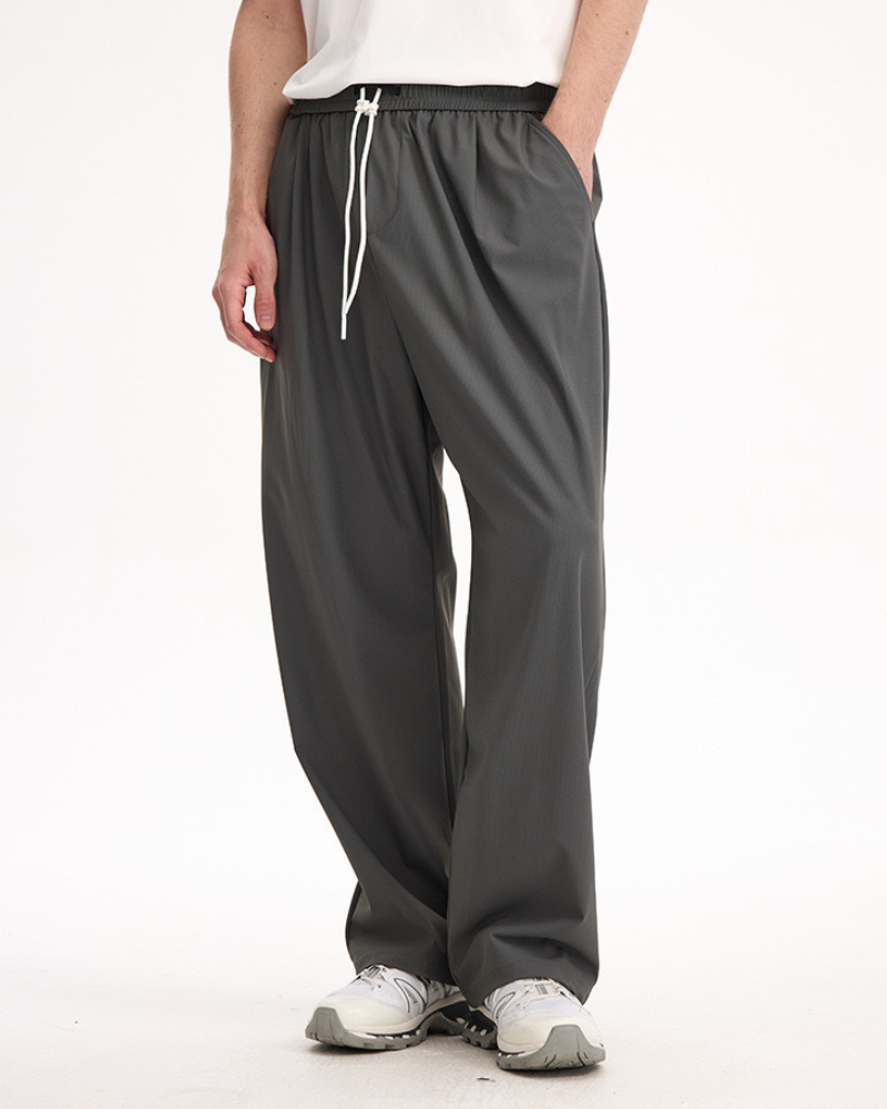 Relaxed Wide-Leg Pants with Drawstring