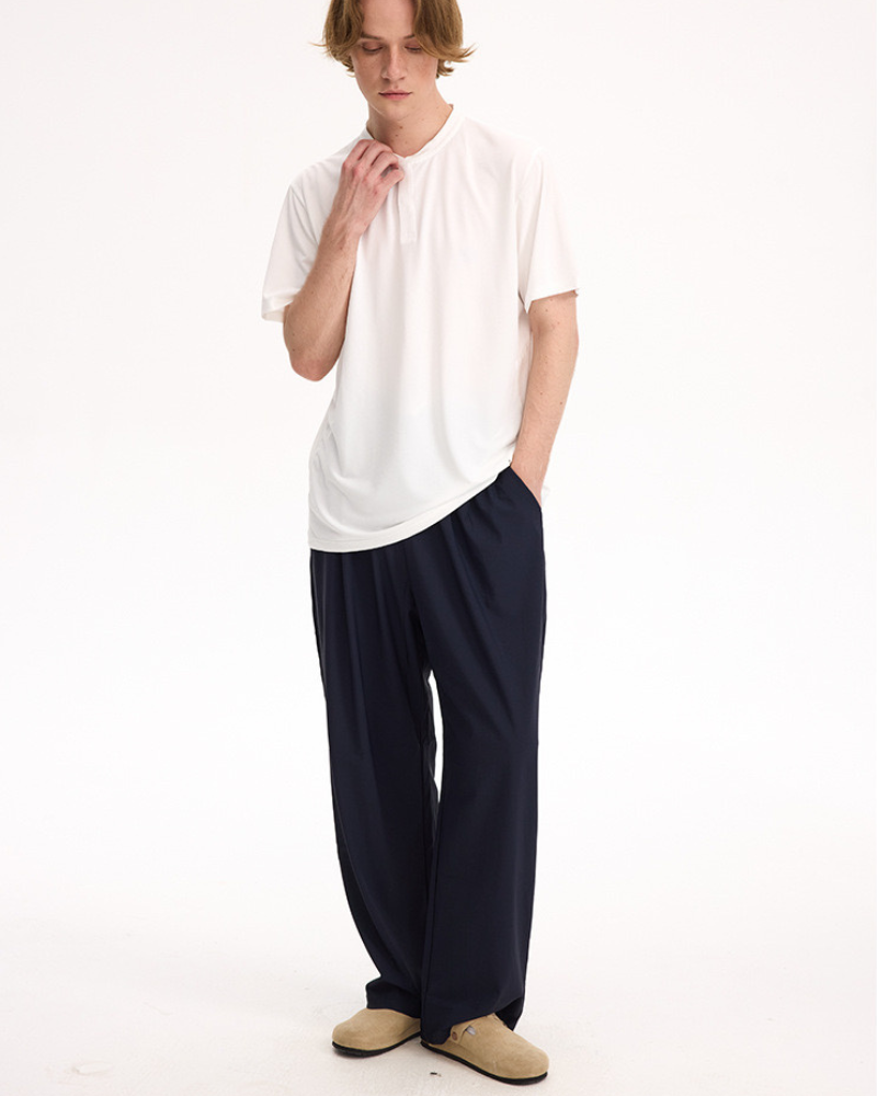 Relaxed Wide-Leg Pants with Drawstring