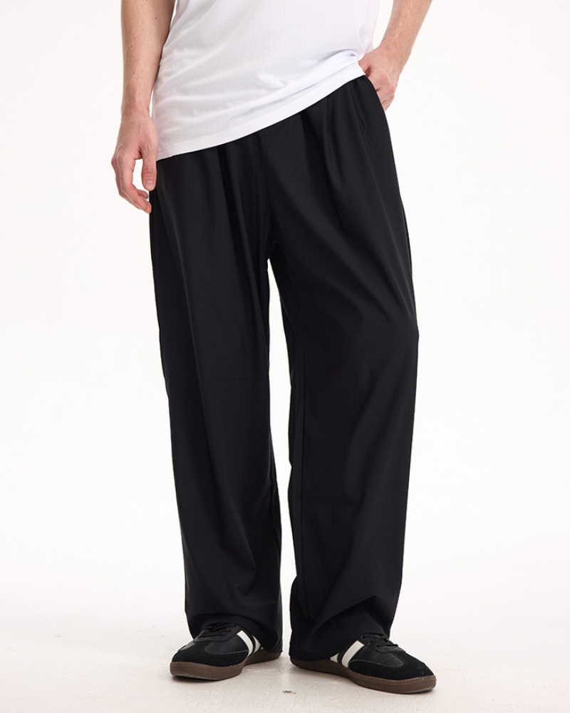 Relaxed Wide-Leg Pants with Drawstring