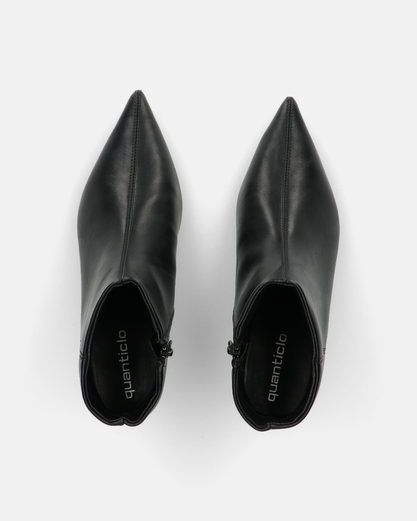 INGA - Black Faux Leather Ankle Boots With Low Heels