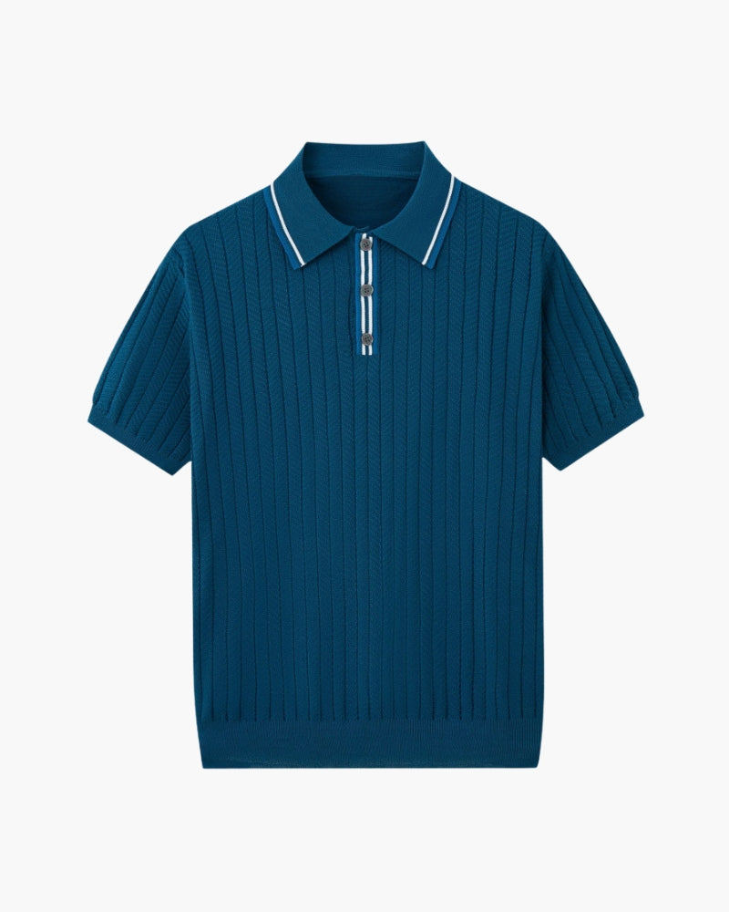 Knit Polo Contrast Collar