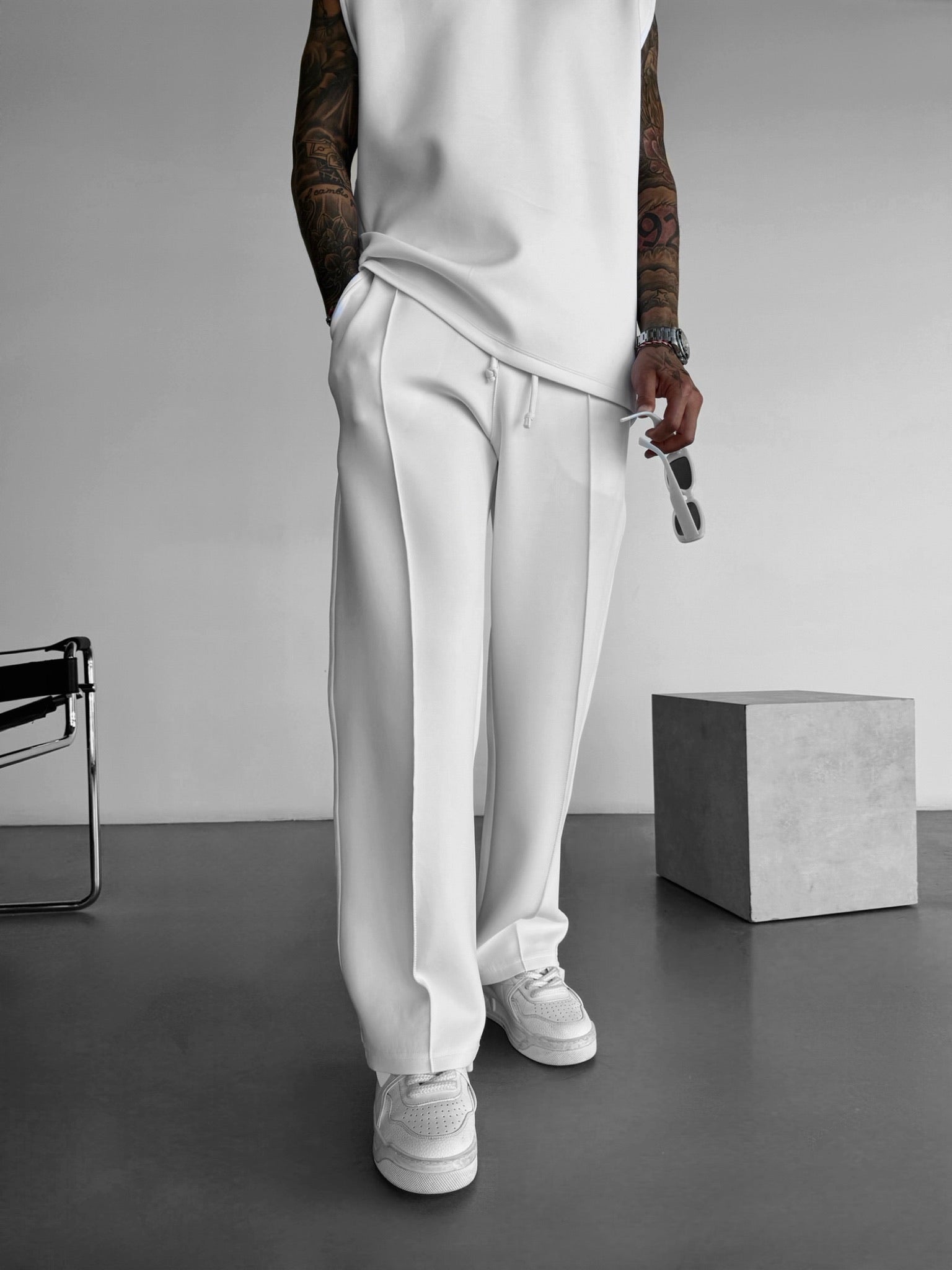 Loose Fit Diver Fabric Trousers