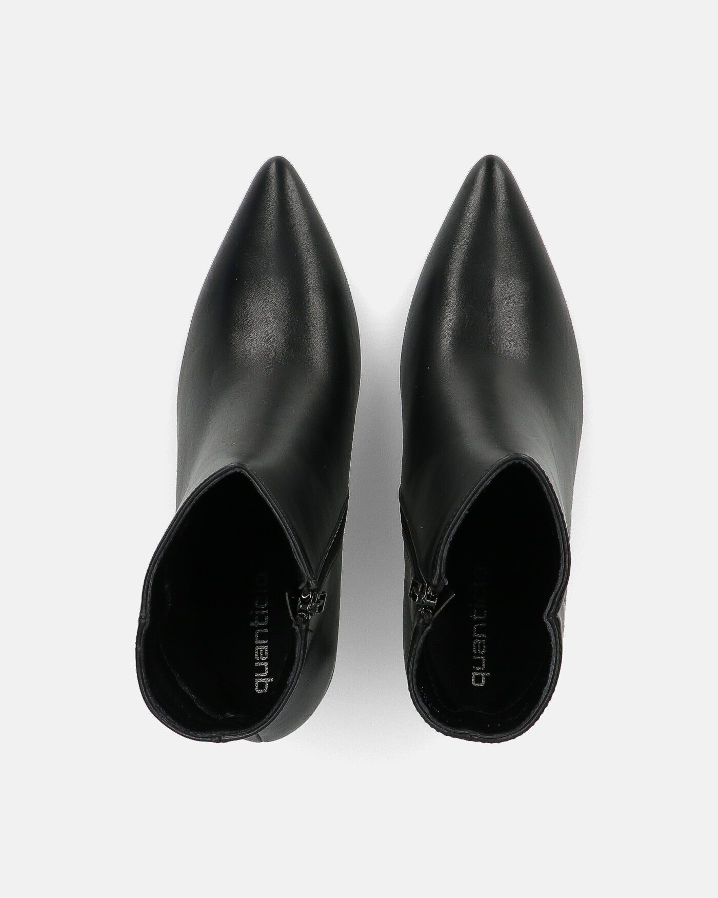 MYZA - Black Stiletto Ankle Boots With Side Zip