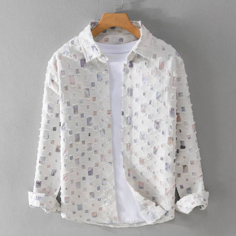 Cut-Out Patchwork Shirt
