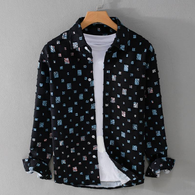 Cut-Out Patchwork Shirt