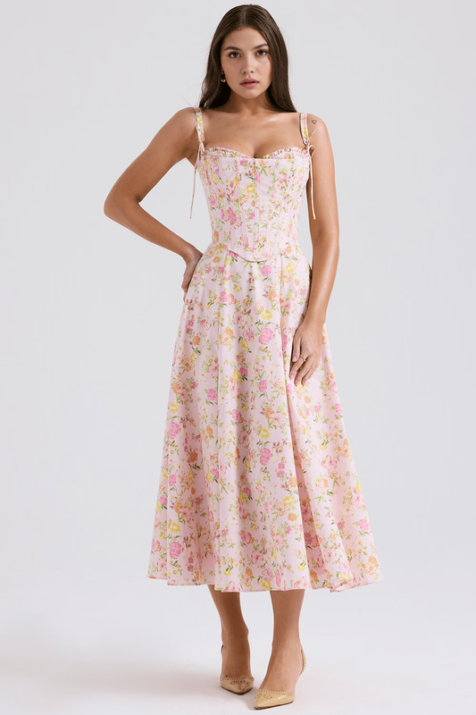 Midi Dress Louise + Removable Corset