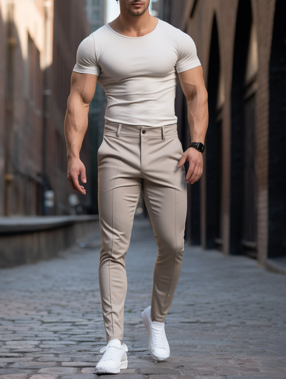 Wrinkle-Free Slim Fit Trousers