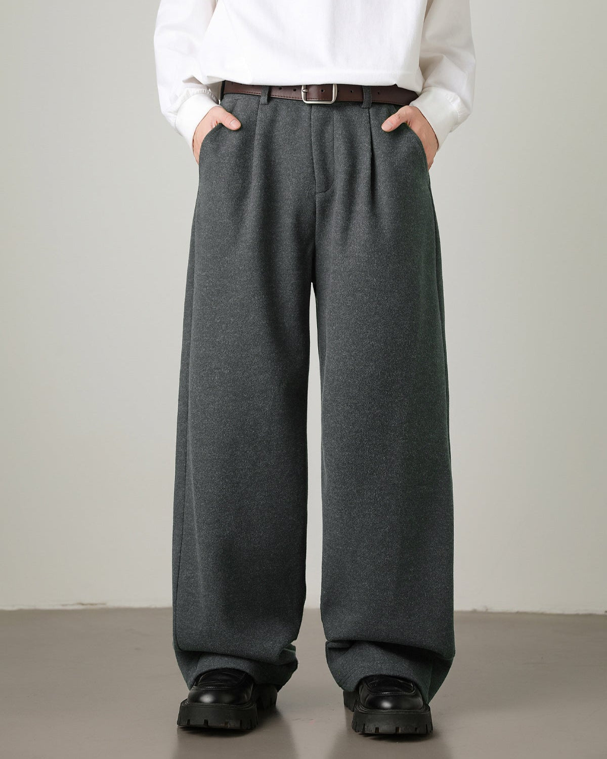 Wide Leg Wool Pants