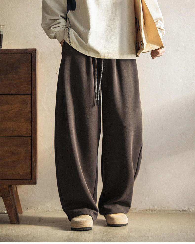 7.0 Relaxed Wide-Leg Pants with Adjustable Drawstring