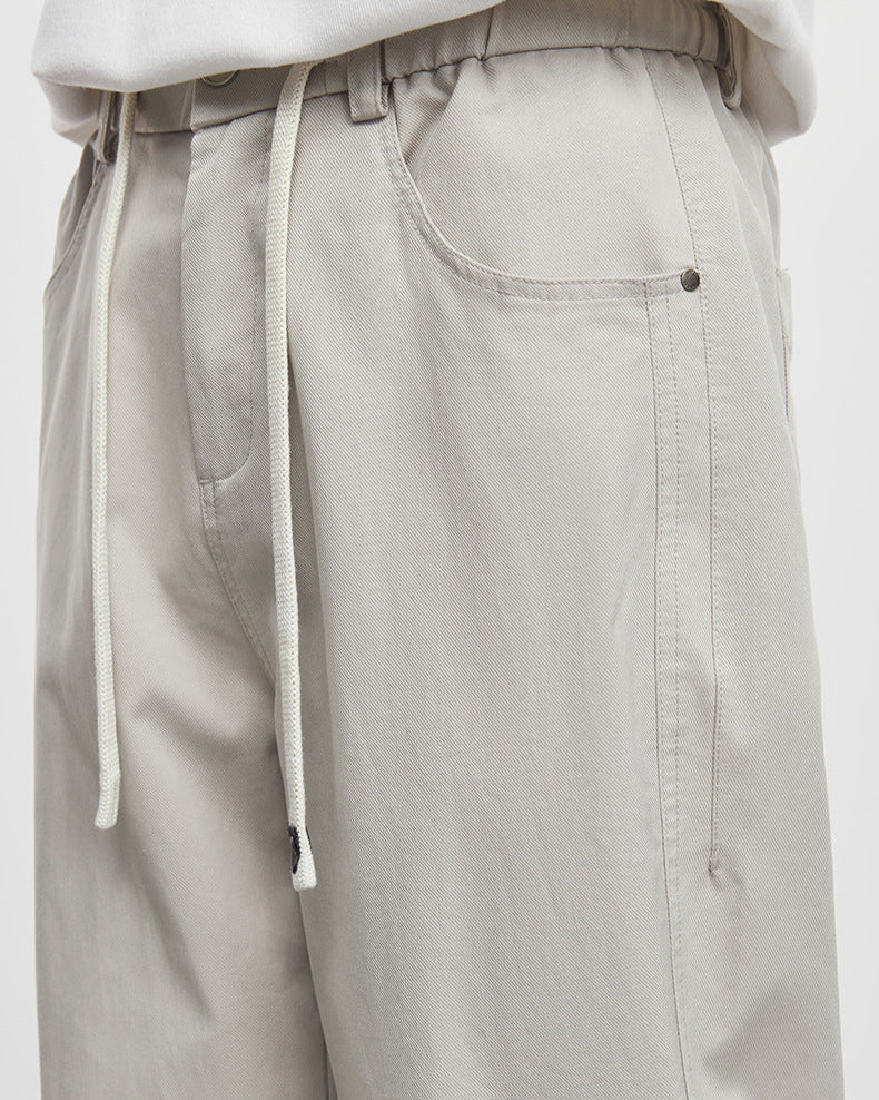 Straight Cone Pants with Simple and Loose Cut