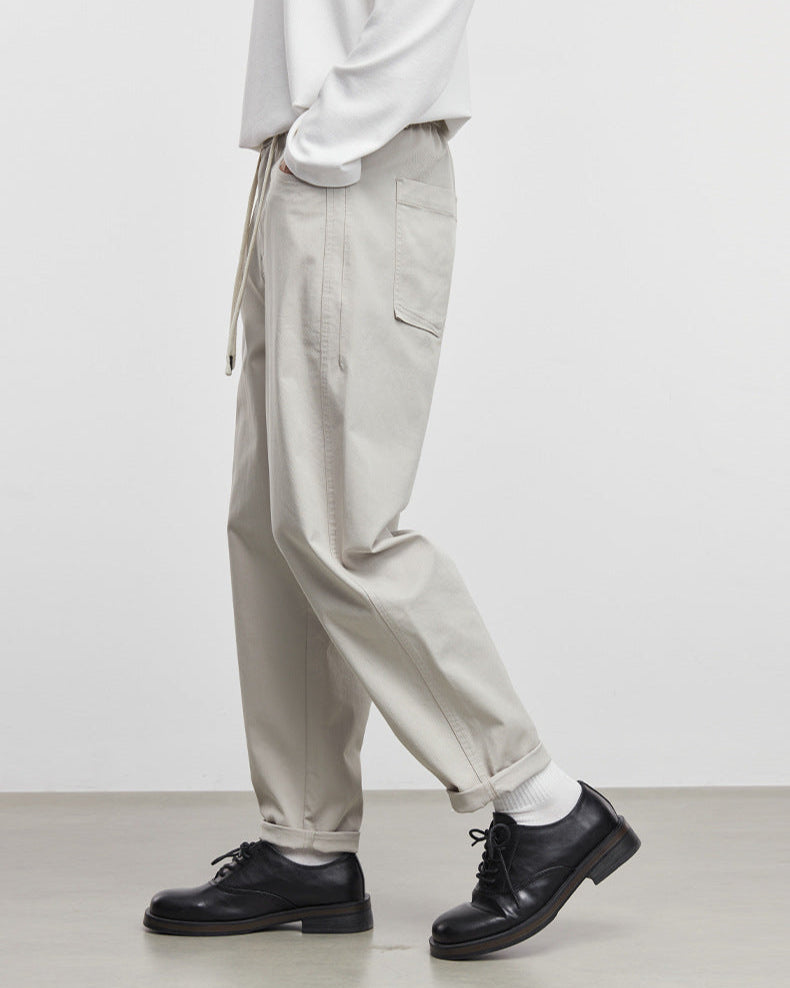 Straight Cone Pants with Simple and Loose Cut