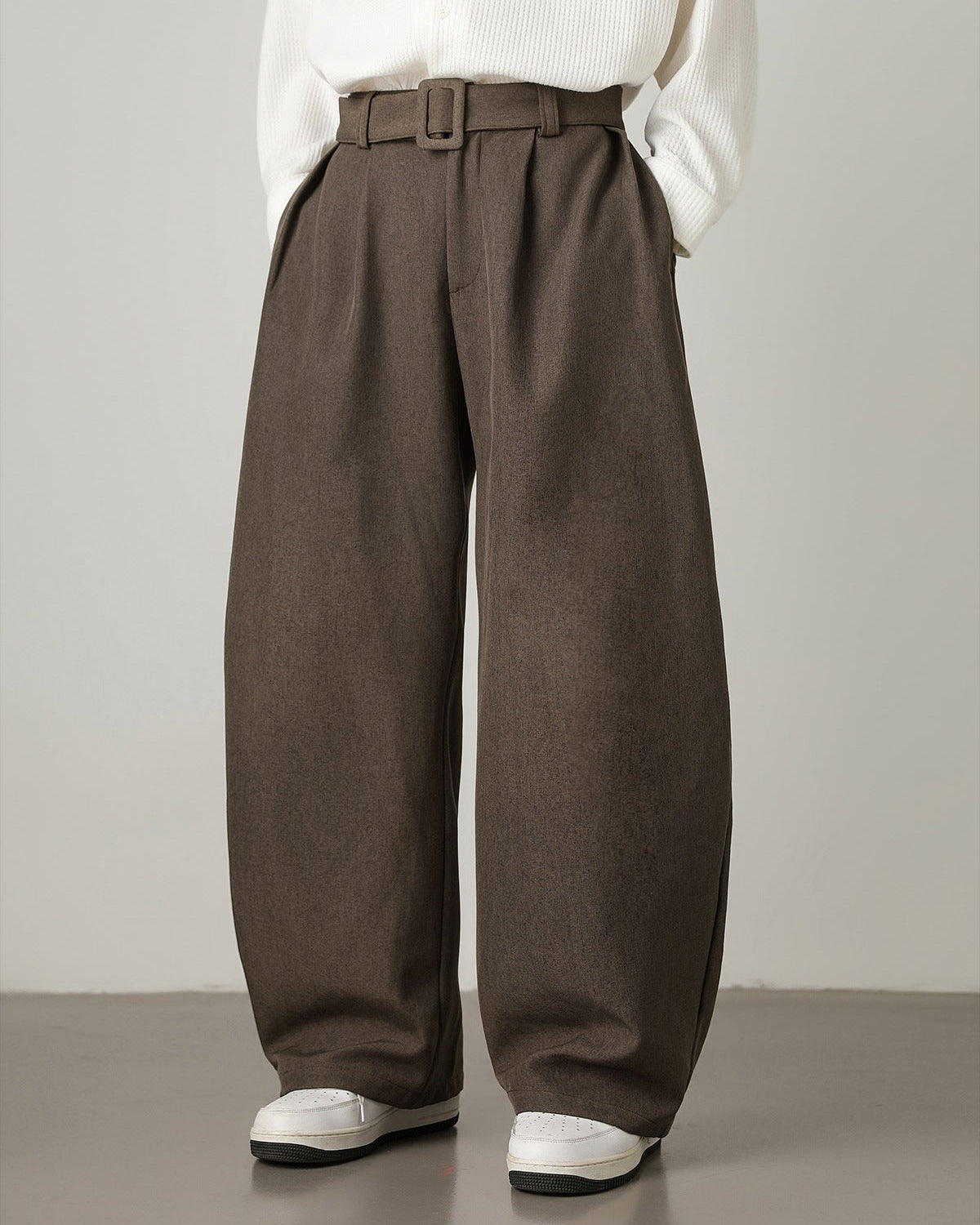 Wool Pleated Trousers