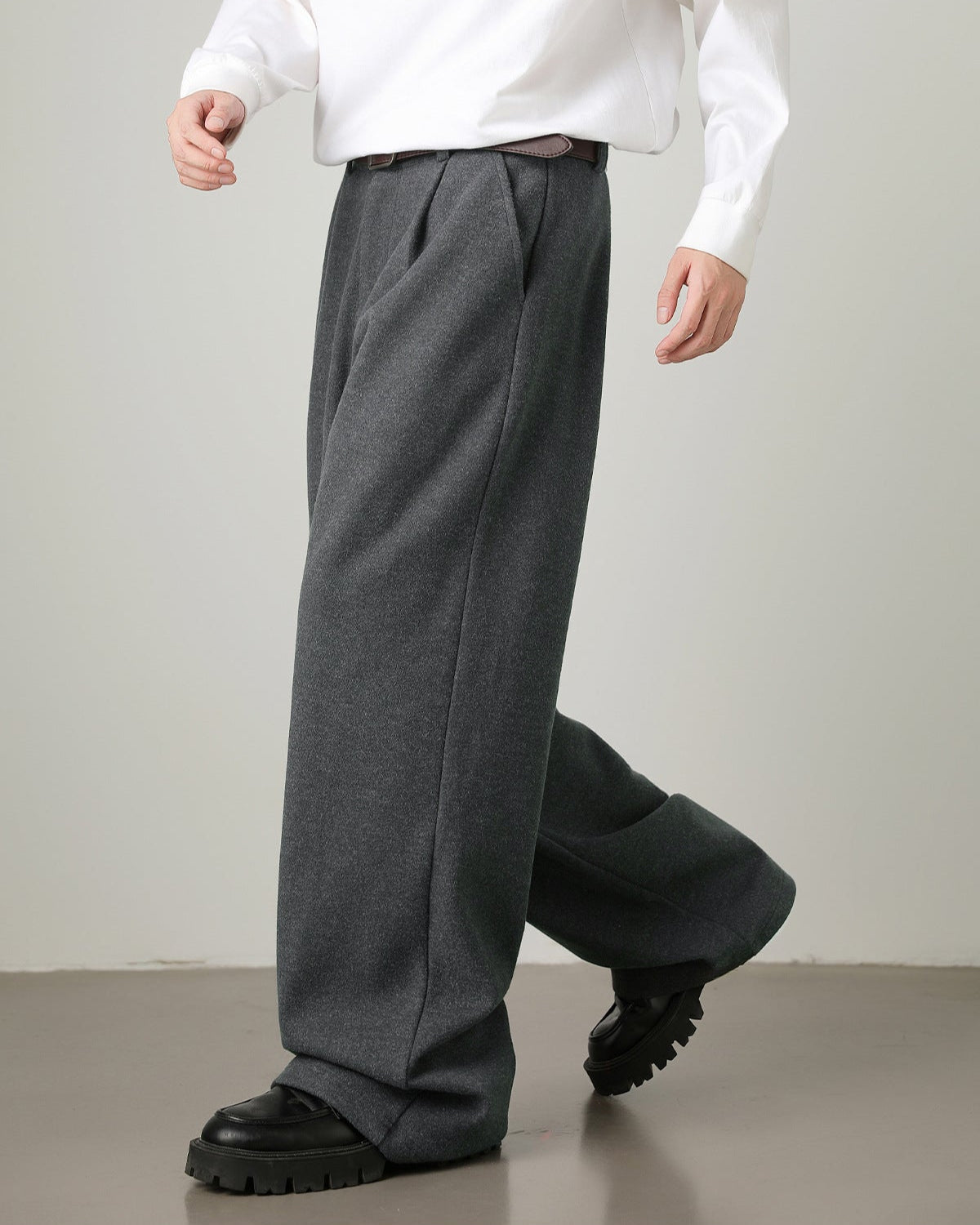 Wide Leg Wool Pants