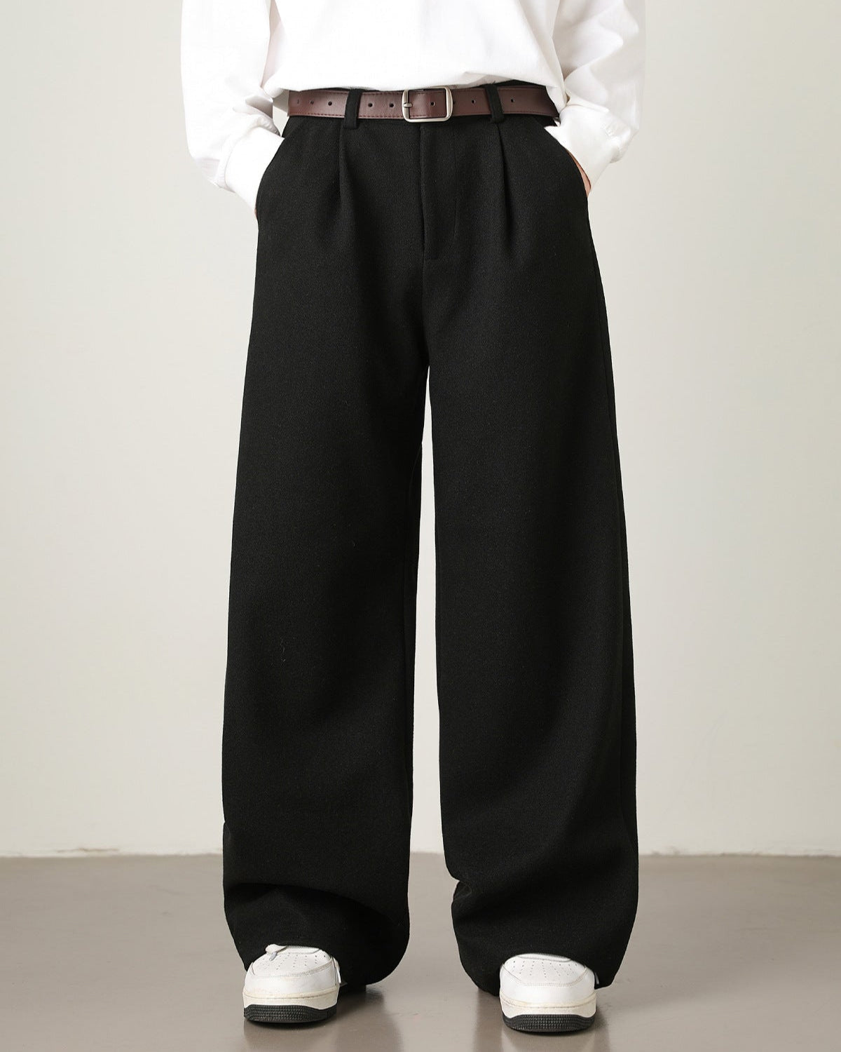 Wide Leg Wool Pants