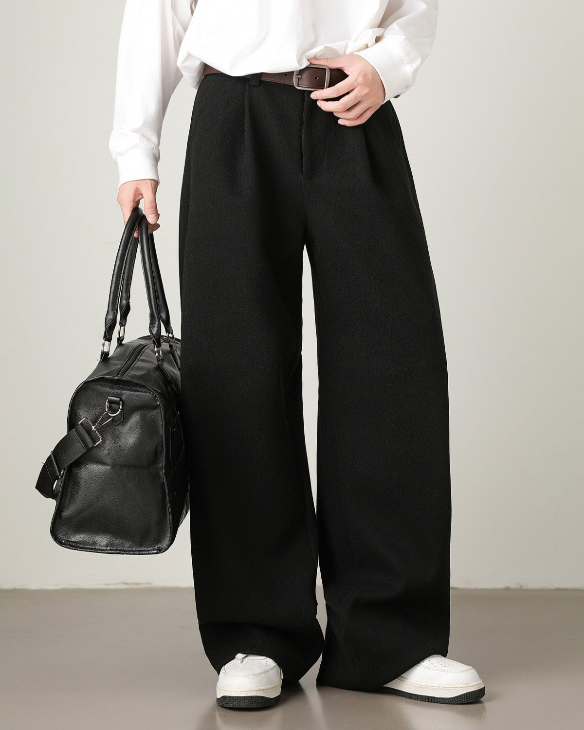 Wide Leg Wool Pants