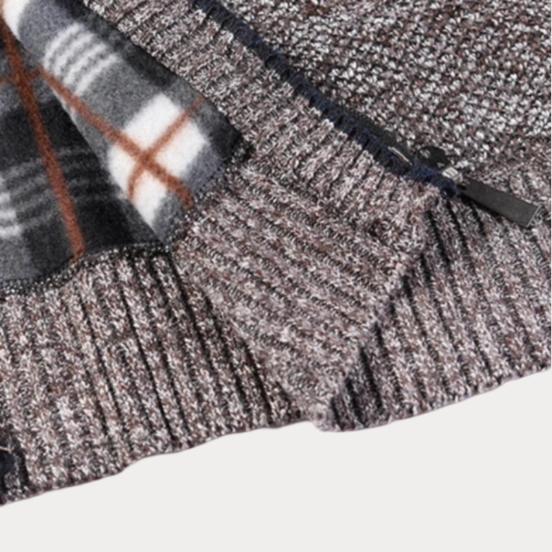 Fleece-Lined Knit Jacket