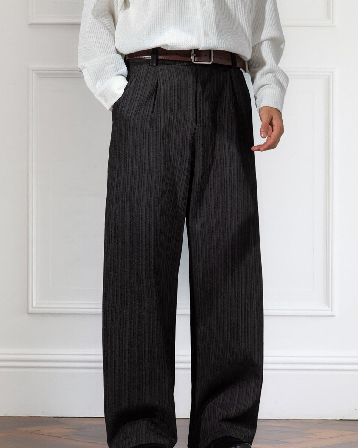 Etro Draped Striped Trousers - Loose Pleated Straight Cut