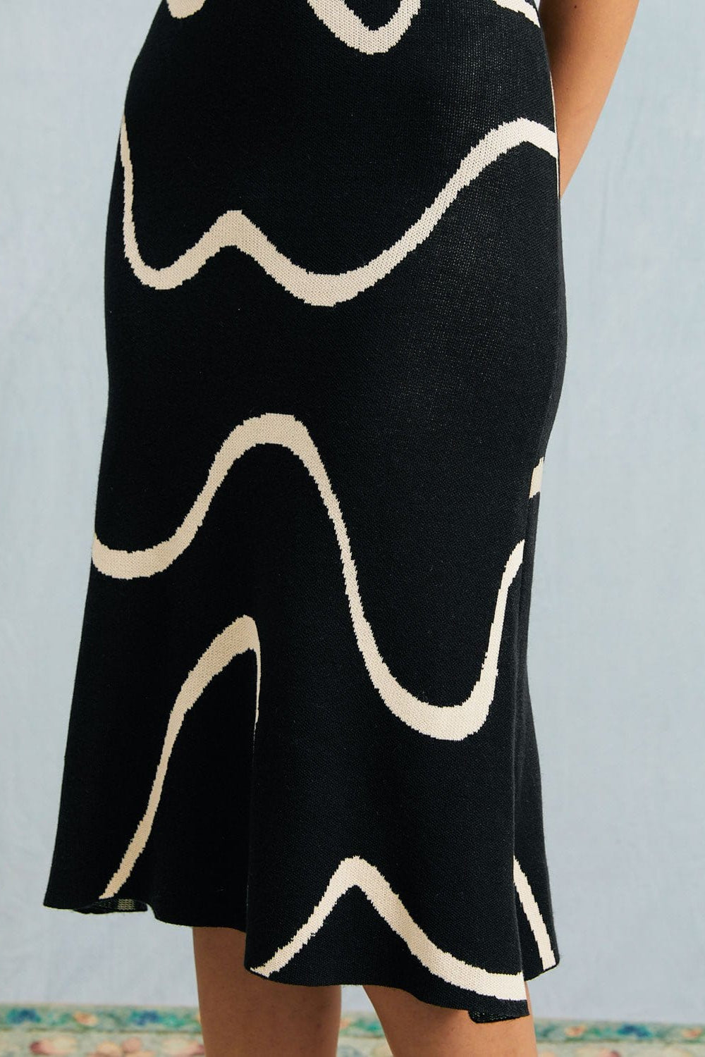 Obsidian Wave Mermaid Knit Dress