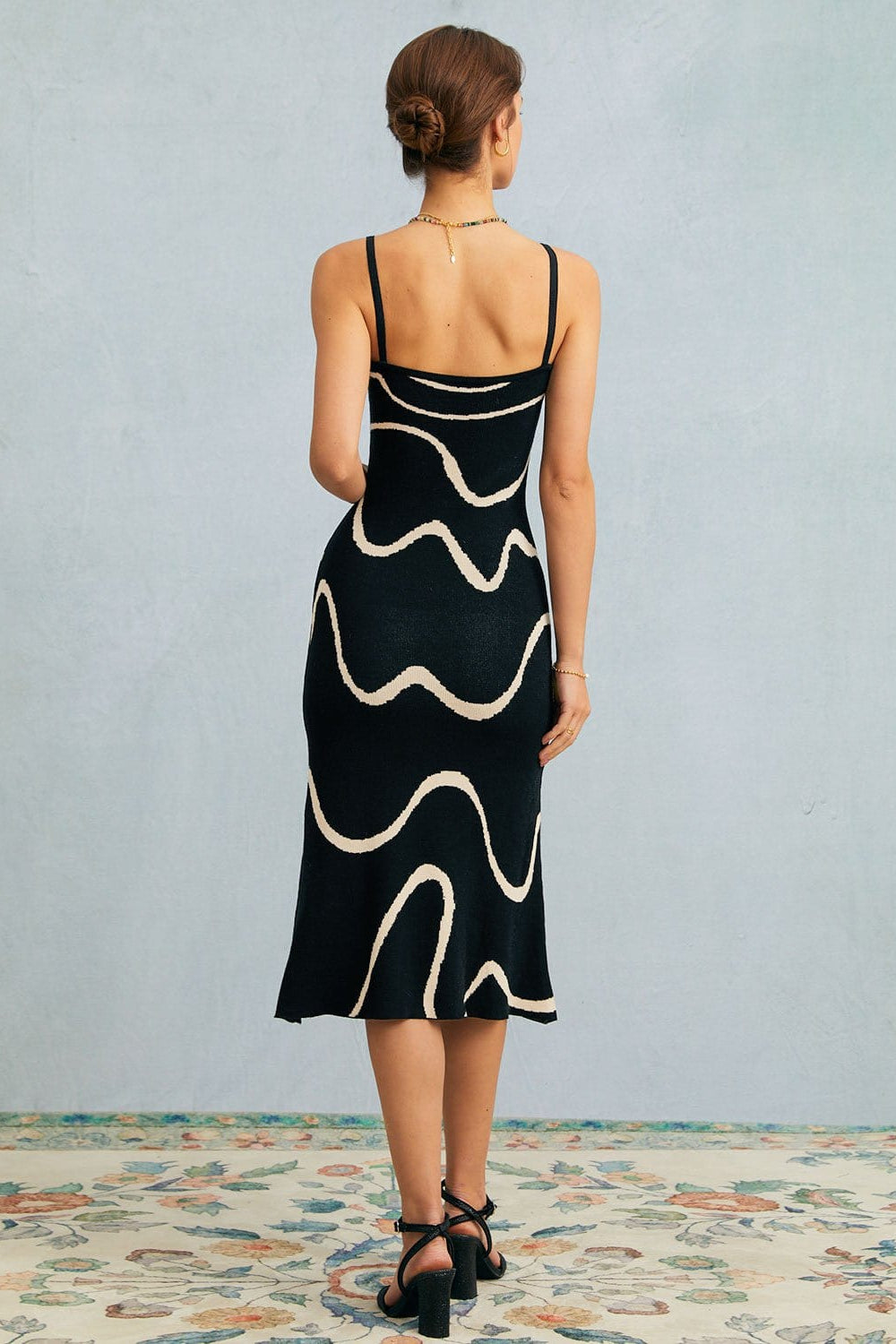 Obsidian Wave Mermaid Knit Dress