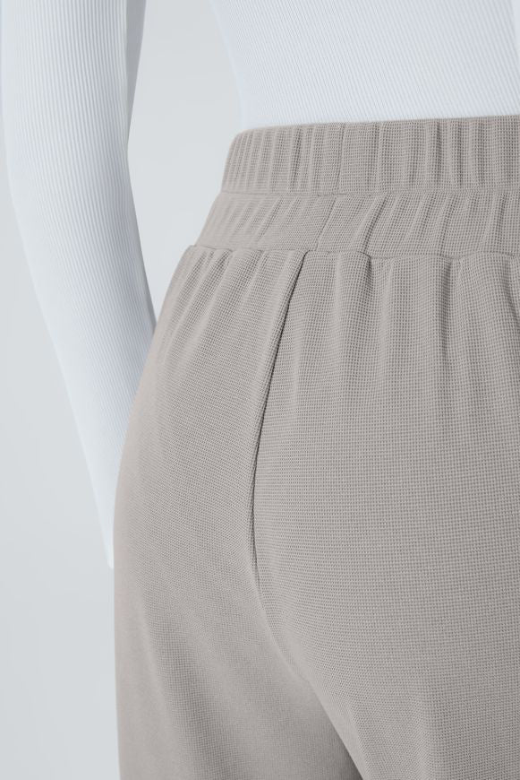 Office Wide Leg Pleated High-Waisted Pants with Side Pockets