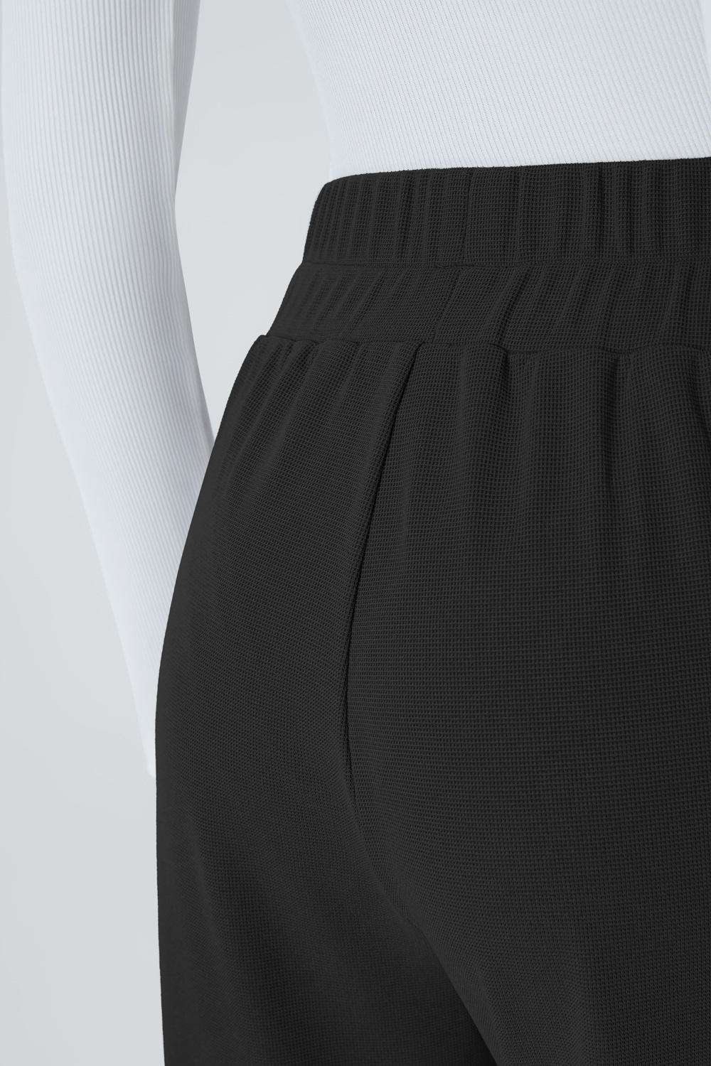 Office Wide Leg Pleated High-Waisted Pants with Side Pockets