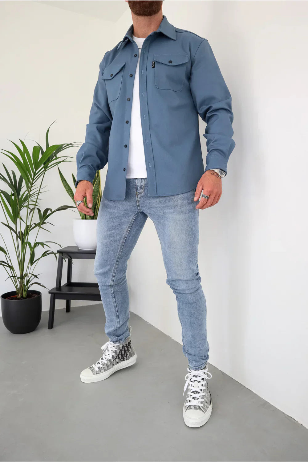 Overshirt with Flap Pockets