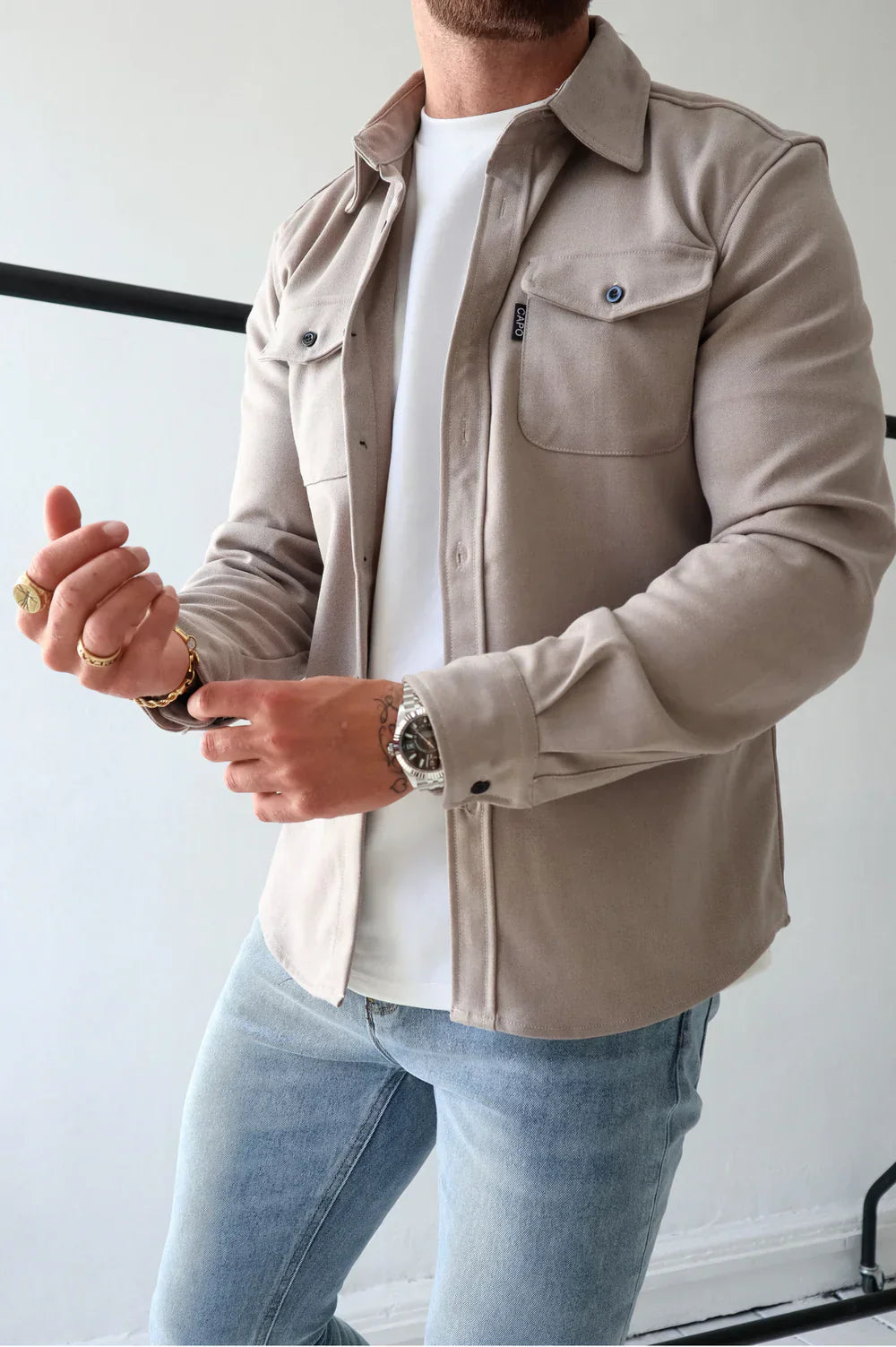 Overshirt with Flap Pockets
