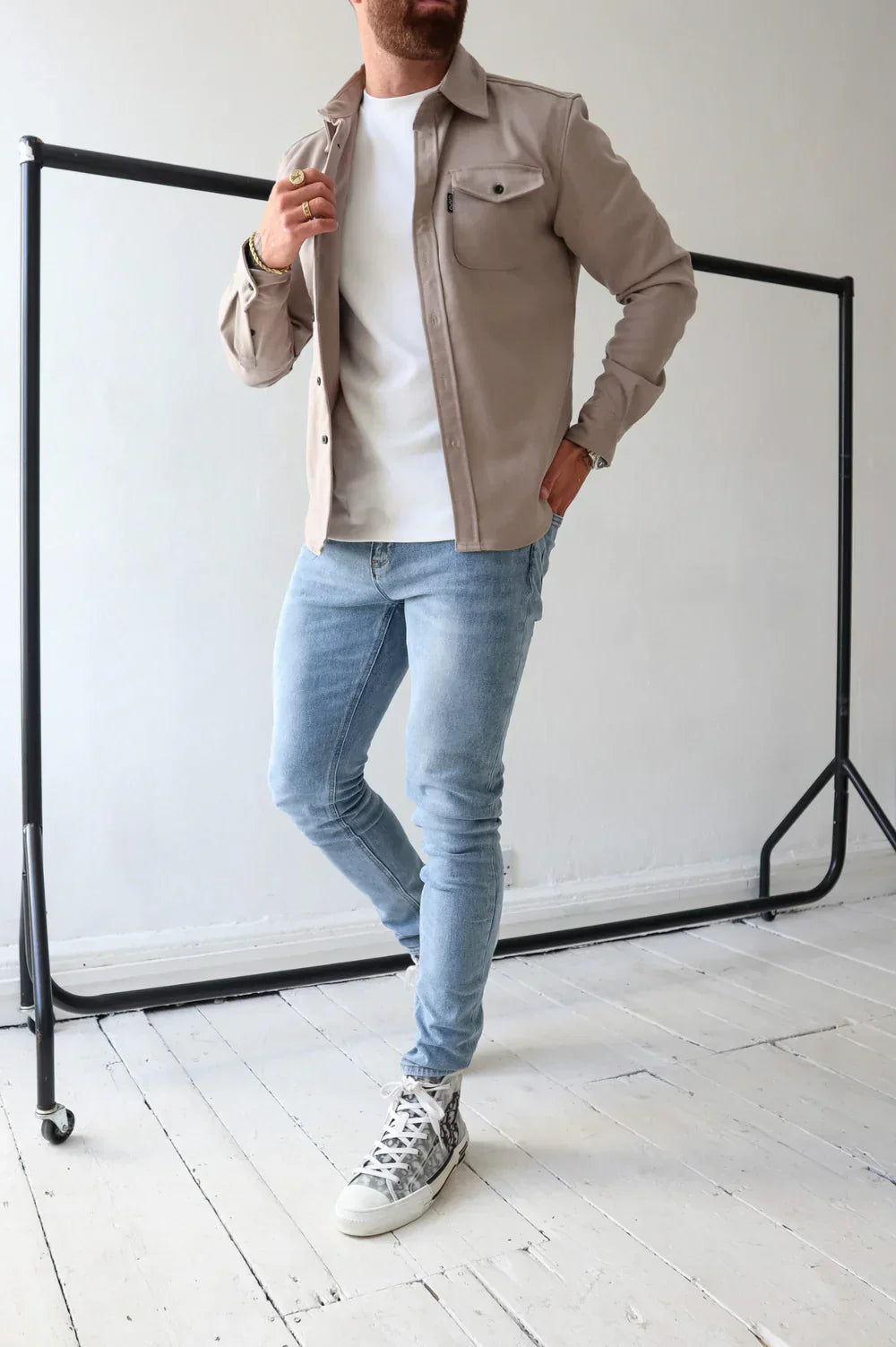 Overshirt with Flap Pockets